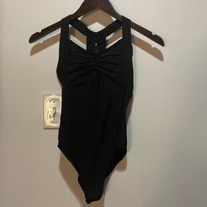 Gorgeous black razor style back leotard